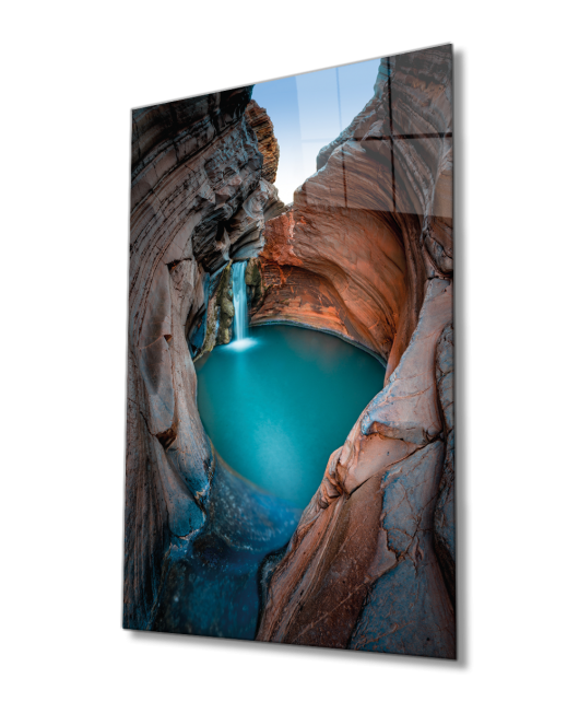 Doğa Şelale Cam Tablo, Nature Waterfall