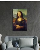 Mona Lisa Portresi Sanat Cam Tablo Ev ve Ofis Duvar Dekoru