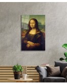 Mona Lisa Portresi Sanat Cam Tablo Ev ve Ofis Duvar Dekoru