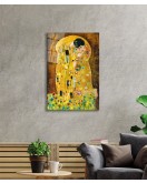 Gustav Klimt Öpücük Cam Tablo Ev ve Ofis Duvar Dekoru