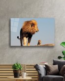 Aslan Cam Tablo Lion Table