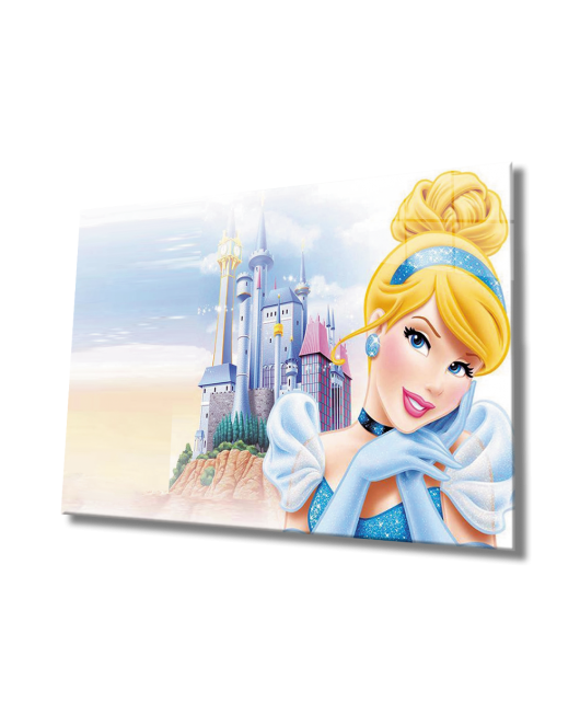 Kadınlar Sindirella Disney Cam Tablo ,Women Cinderella Disney