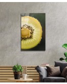 Sarı Kivi Cam Tablo Yellow Kiwi