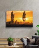 Gün Batımı Ağaçlar Sunset Trees Table