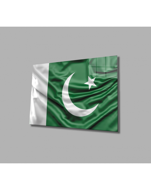 Pakistan Bayrağı Cam Tablo Pakistan Flag