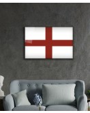 İngiltere Bayrağı Cam Tablo England Flag