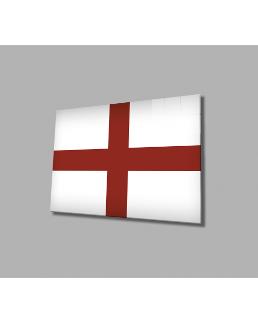 İngiltere Bayrağı Cam Tablo England Flag