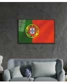 Portekiz Bayrağı Cam Tablo Portugal Flag