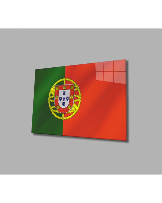 Portekiz Bayrağı Cam Tablo Portugal Flag