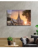 Tayland Tapınak Cam Tablo Thailand Temple